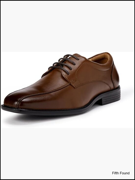Men\'s Twin Seam Square Toe Derby Dress Shoes - Lace Up Oxfords main image 5